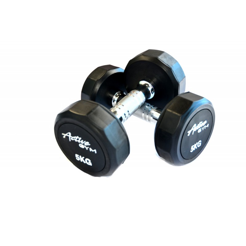 Active Gym Classic Rubber 12 Angled Dumbbells 1kg-50kg